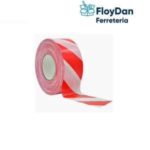 Cinta advertencia rojo/blanco 75mmx200mtrs
