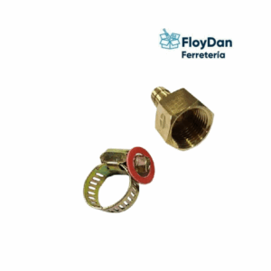 Cachimba Recta HI 1/2" - Espiga 3/8" con Golilla + abrazadera