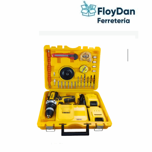 Taladro Inalámbrico 2 Baterías + cargador + accesorios Tasbel