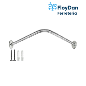 Barra angular para cortina de ducha 100x100 cm