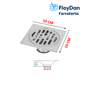 Desague con regilla de acero 10x40