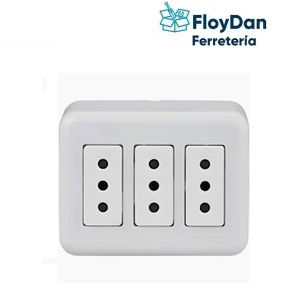 Tomacorriente triple sobrepuesto Uyustools