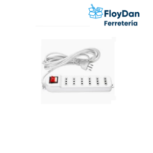 Alargador Blanco 6 tomas interruptor on/off 10-16Amp 3M